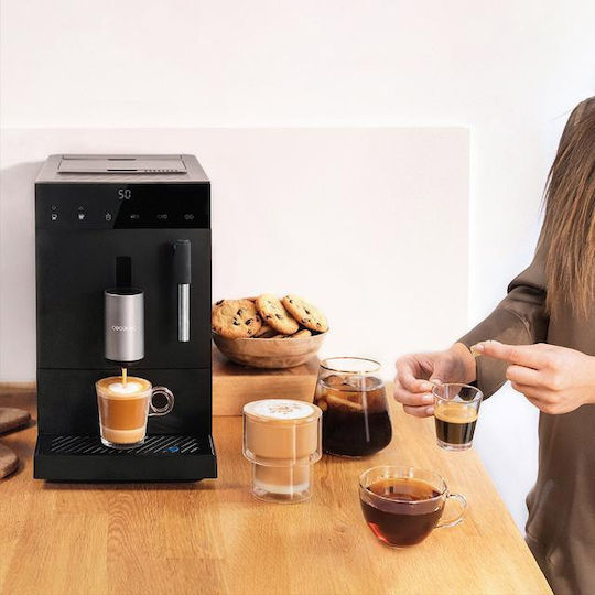 Cecotec Cremmaet Compact Αυτόματη Μηχανή Espresso 1470W Πίεσης 19bar Μαύρη