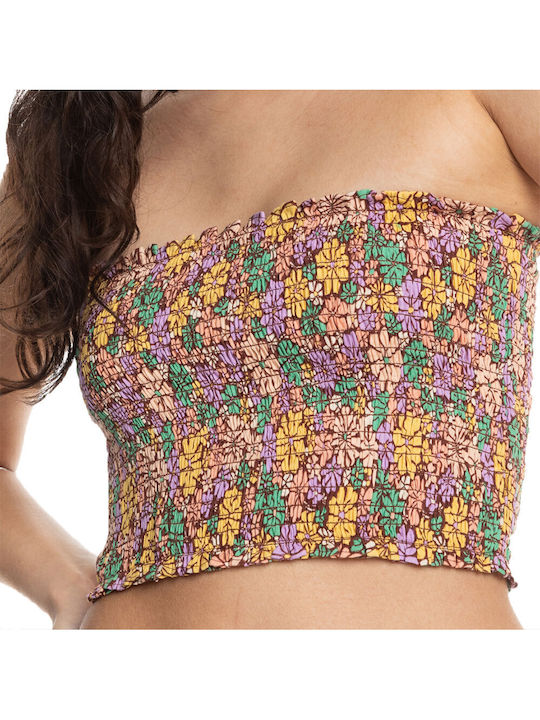 Warm Waters Γυναικείο Καλοκαιρινό Crop Top Πολύχρωμο