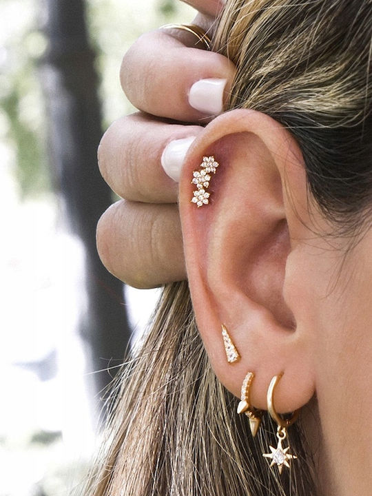 Copper Earrings Fashionable Classic K16 Gold