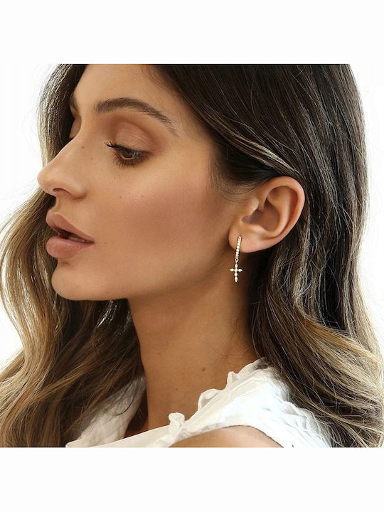 Copper Earrings Fashionable Classic K03 Gold