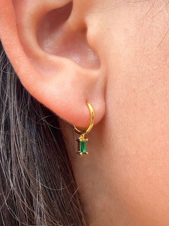 Copper Earrings Fashionable Classic K11 Golden Garnet