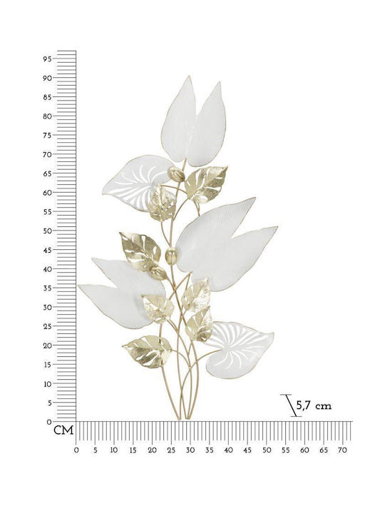 Mauro F Gold Wall Decor Made of Metal 90.8x5.7x52.7cm