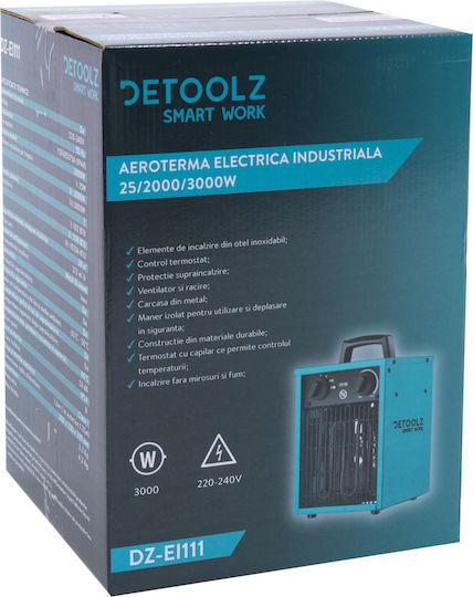Detoolz Industrielles Elektro-Luftheizgerät 3kW