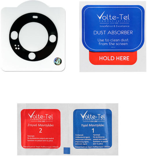 Volte-Tel Προστασία Κάμερας Tempered Glass Μαύρο για το Realme 6 Pro