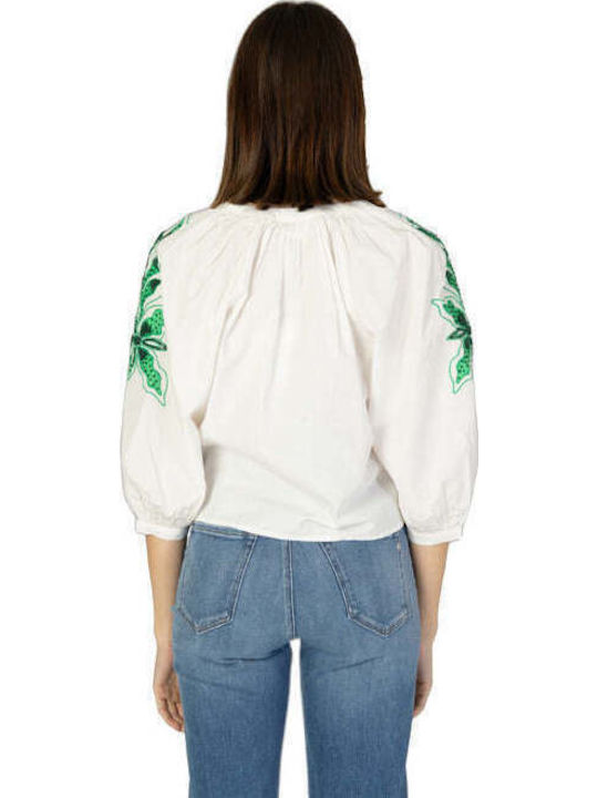 Kisty Long Sleeve Women's Cotton Shirt White