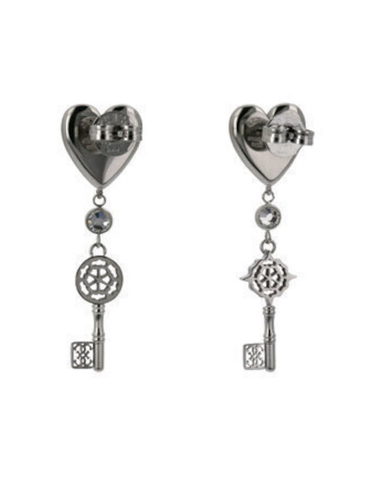 Guess Earrings Jube042 17jw Silver Guess Earrings