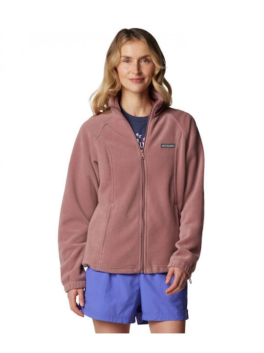 Women's Cardigan with Zipper Brown