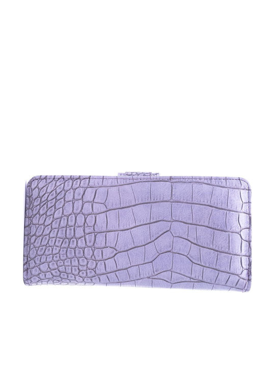 Geldbörse in Uni-Farbe mit geprägten Designs Flieder Victoria J.