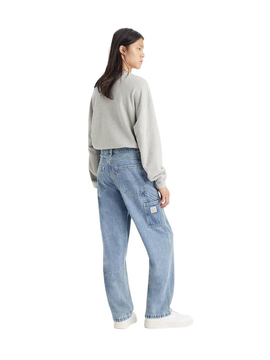 Stay Ανδρικό Παντελόνι Τζιν με Loose Straight Εφαρμογή Med Indigo