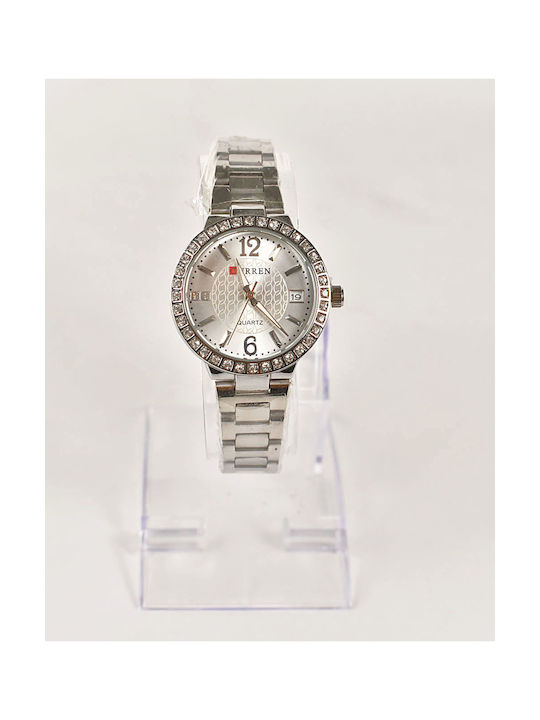 Curren Watch in Silver Color