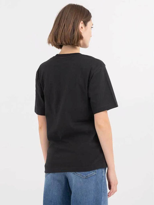 Replay Γυναικείο T-shirt Μαύρο