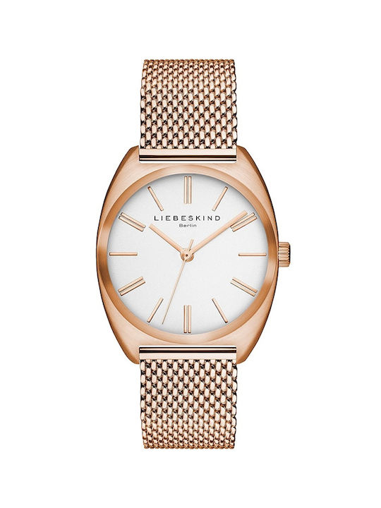 Liebeskind Watch with Pink Gold Metal Bracelet