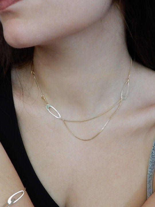 Polytimo - Set of Necklace and Bracelet in 14K Gold Art-set-120 Polytimo - Set of Necklace and Bracelet in 14K Gold Art-set-120