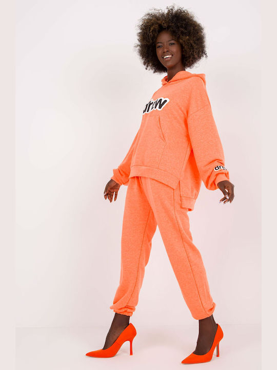 Ex Moda Damen-Sweatpants-Set Orange