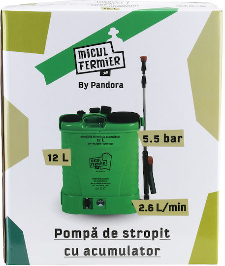 Pulverizator cu presiune 12V Baterie cu Capacitate 12lt 5.5bar