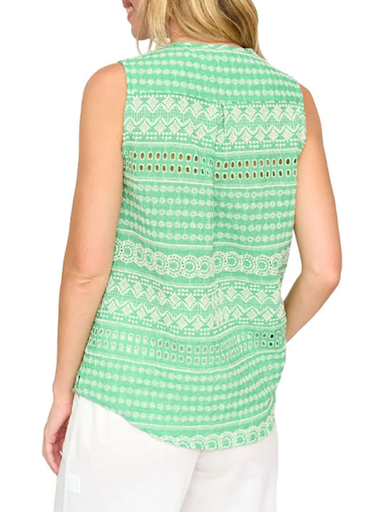 Style Women's Sleeveless Shirt Green