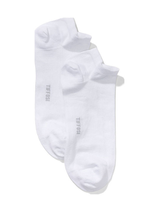 Tiffosi Herren Einfarbige Socken Weiß 1Pack