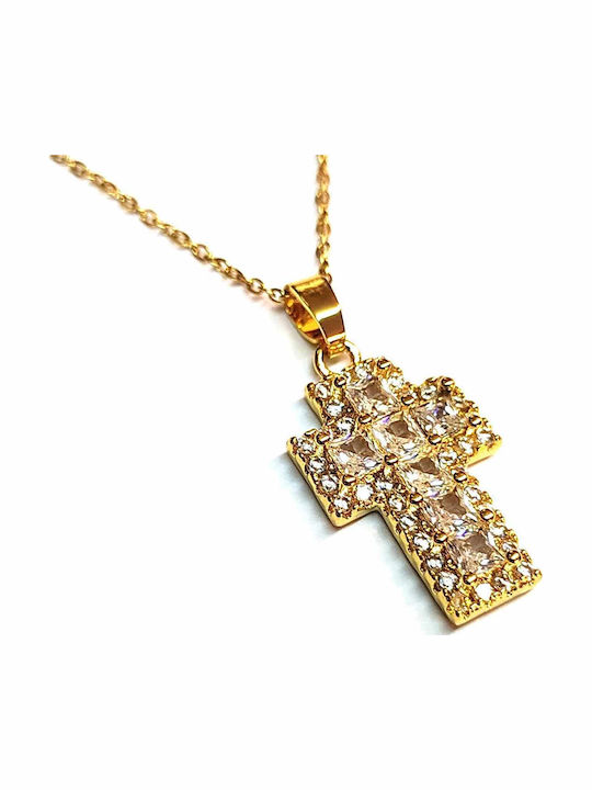 Amalfi Accessories Steel Σταυρός Επιχρυσωμένος