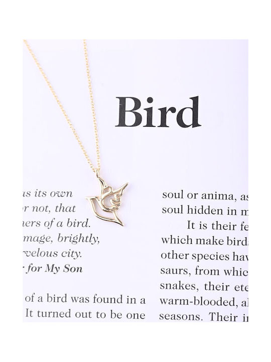 Halskette Vogel von Soledor in 14k Gold aus der Symbolic Treasures Kollektion