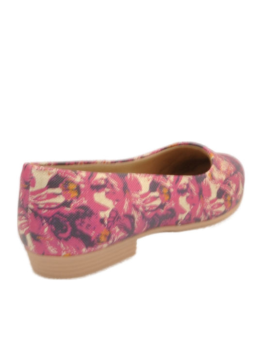 Synthetic Leather Ballerinas Fuchsia