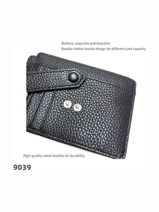 Leather Men's Wallet Cards Black