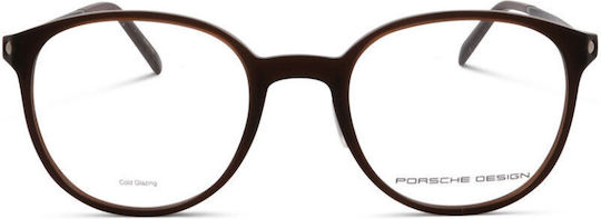 Porsche Design Ανδρικός Κοκκάλινος Σκελετός Γυαλιών Καφέ P8335B