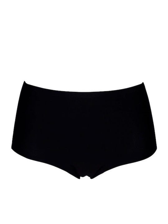 Hohe Taille Damen Slip 2Pack Nahtlos Schwarz