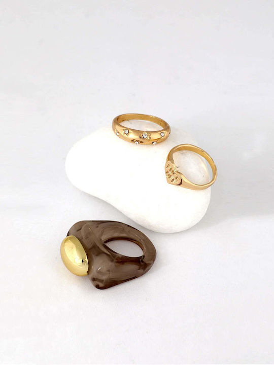 Achilleas Accessories Σετ Γυναικεία Δαχτυλίδια