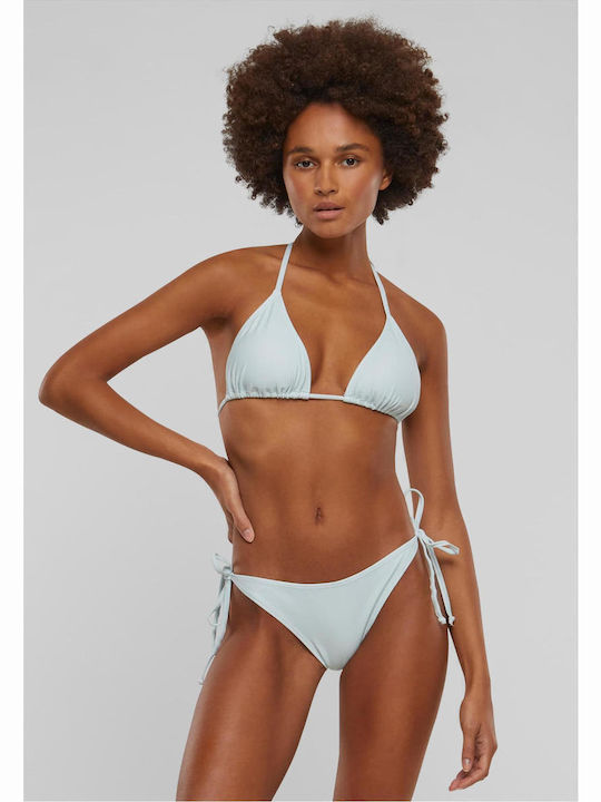 Set Bikini Τριγωνάκι με Αφαιρούμενη Ενίσχυση Γαλάζιο