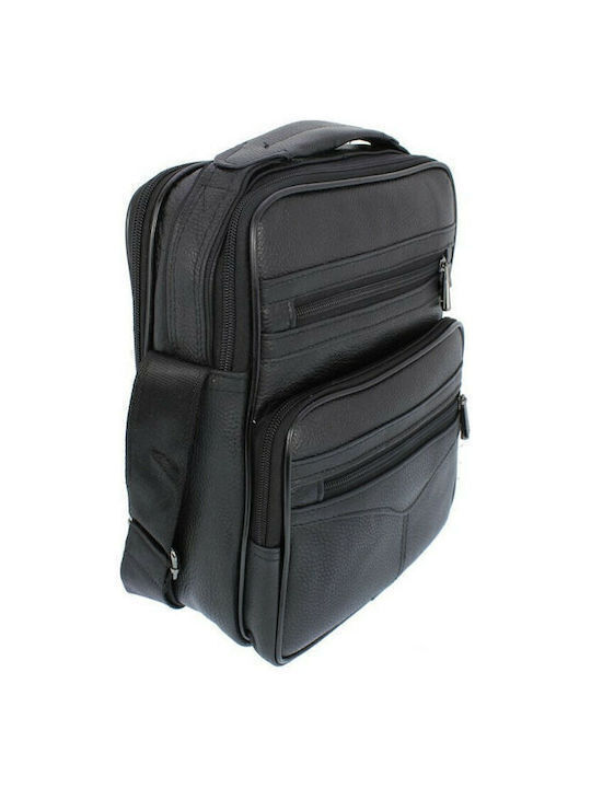 Leder Herrentasche Schulter / Crossbody Schwarz