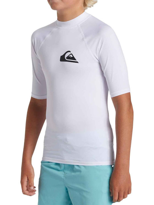 Quiksilver Everyday Παιδικό Μαγιό Μπλούζα Λευκή