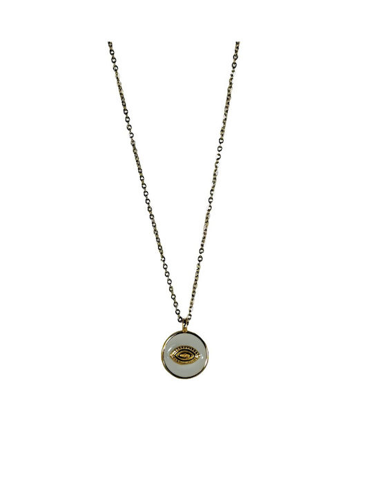 Roseo Necklace Eye from Gold Plated Steel