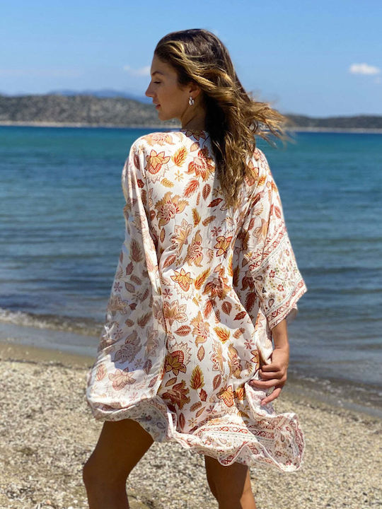 Achilleas Accessories Γυναικείο Κιμονό Παραλίας Πολύχρωμο