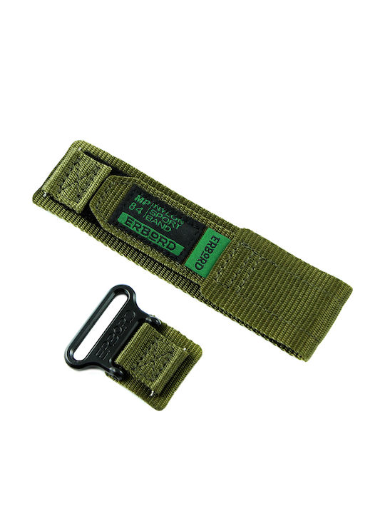 Erbord Armband Stoff Grün (Universal 20mm)