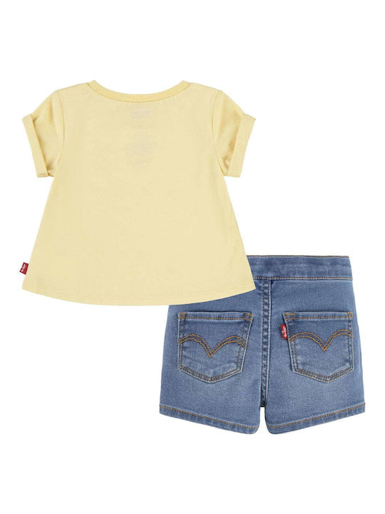 Levi's Kids Set with Shorts Summer 2pcs yellow