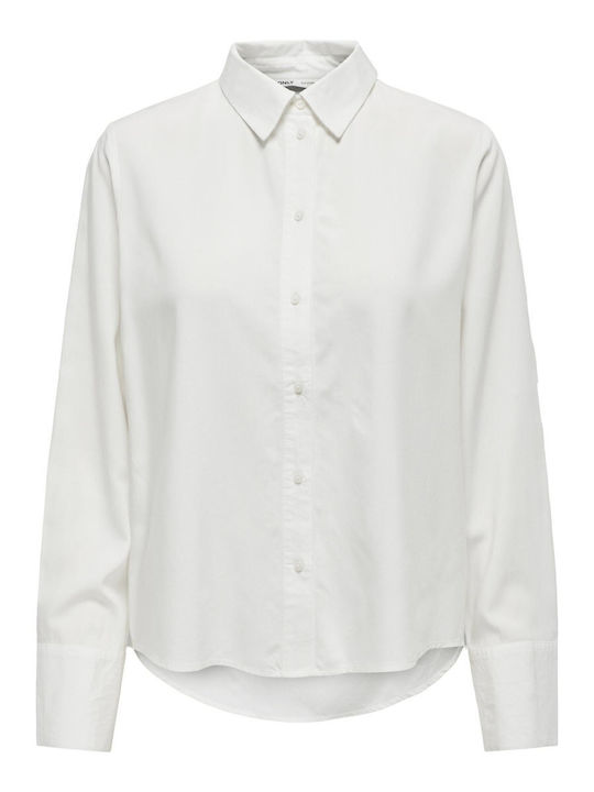 Long Sleeve Women's Shirt White Monochrome