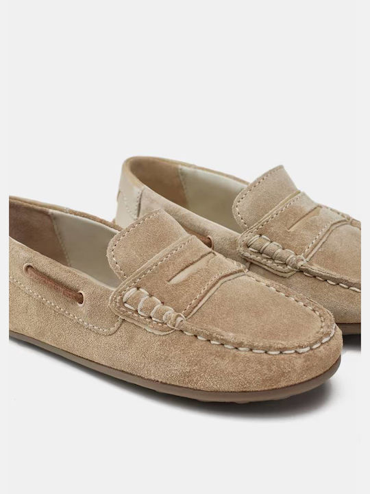 Mayoral Boys Suede Moccasins Beige