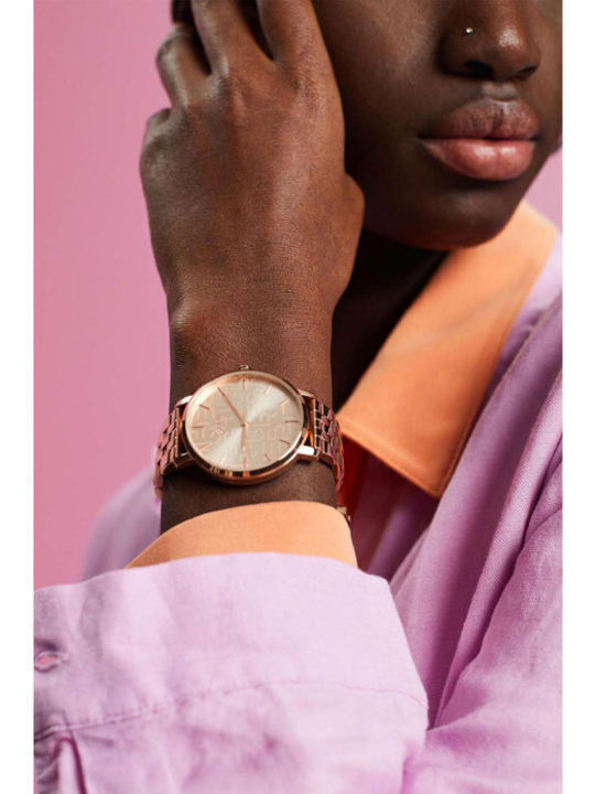 Esprit Signature Ρολόι Μπαταρίας με Μεταλλικό Μπρασελέ