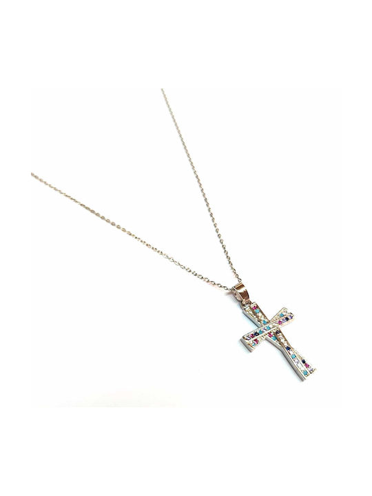 Amalfi Accessories Women's Cross from Steel with Chain