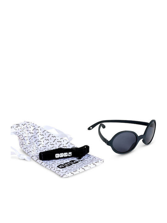 KiETLA Rozz Unbreakable Round Kids Sunglasses Black For 2-4 Years