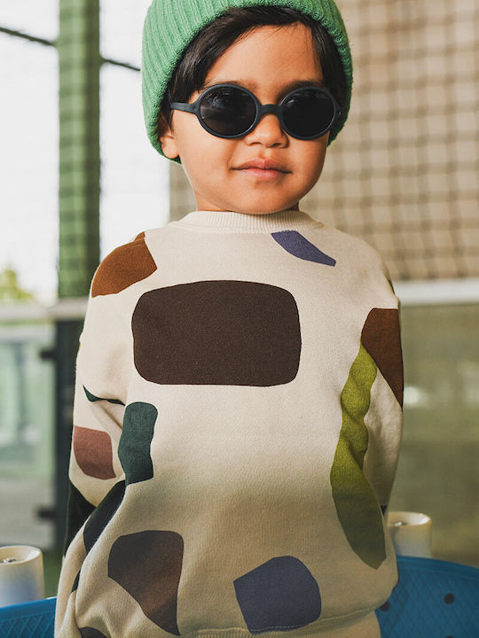 KiETLA Rozz Unbreakable Round Kids Sunglasses Black For 2-4 Years