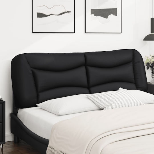 vidaXL LED Headboard Cushion in Black Faux Leather 170x48cm