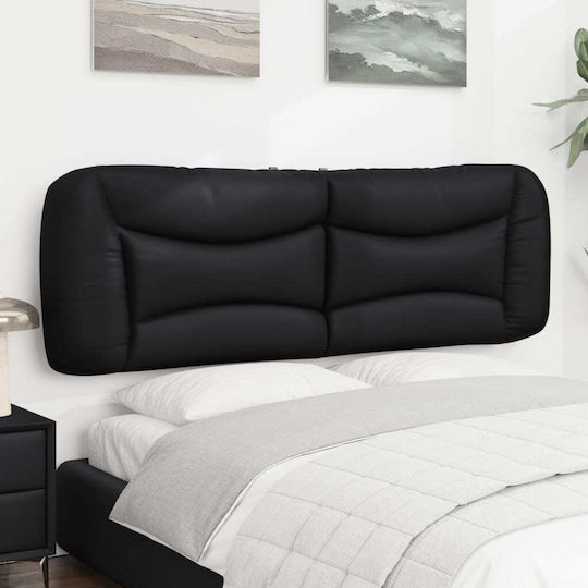vidaXL LED Headboard Cushion in Black Faux Leather 170x48cm