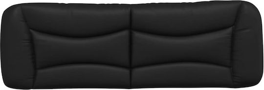 vidaXL LED Headboard Cushion in Black Faux Leather 170x48cm
