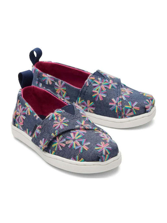 Παιδικές Espadrilles mit Bügel- und Schleifenverschluss Marineblau