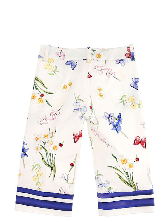 Monnalisa Pantaloni din material textil cu imprimeu floral 115427 5611-0099 Fetiță