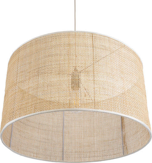 GloboStar Yotto Ceiling Light Beige Boho Grid with E27 Socket 55x30x30cm