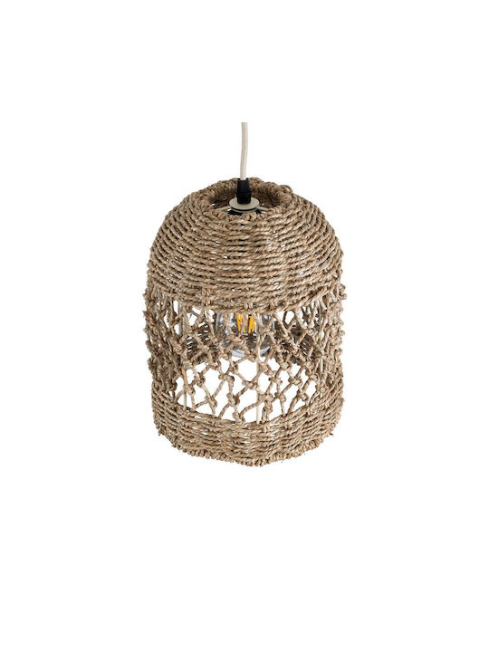 GloboStar Ecuador Deckenleuchte Beiges Boho Raster mit Lampenbirnensockel E27 20x25x25cm