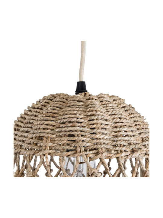 GloboStar Ecuador Deckenleuchte Beiges Boho Raster mit Lampenbirnensockel E27 20x25x25cm