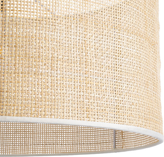 GloboStar Yotto Ceiling Light Beige Boho Grid with E27 Socket 55x30x30cm